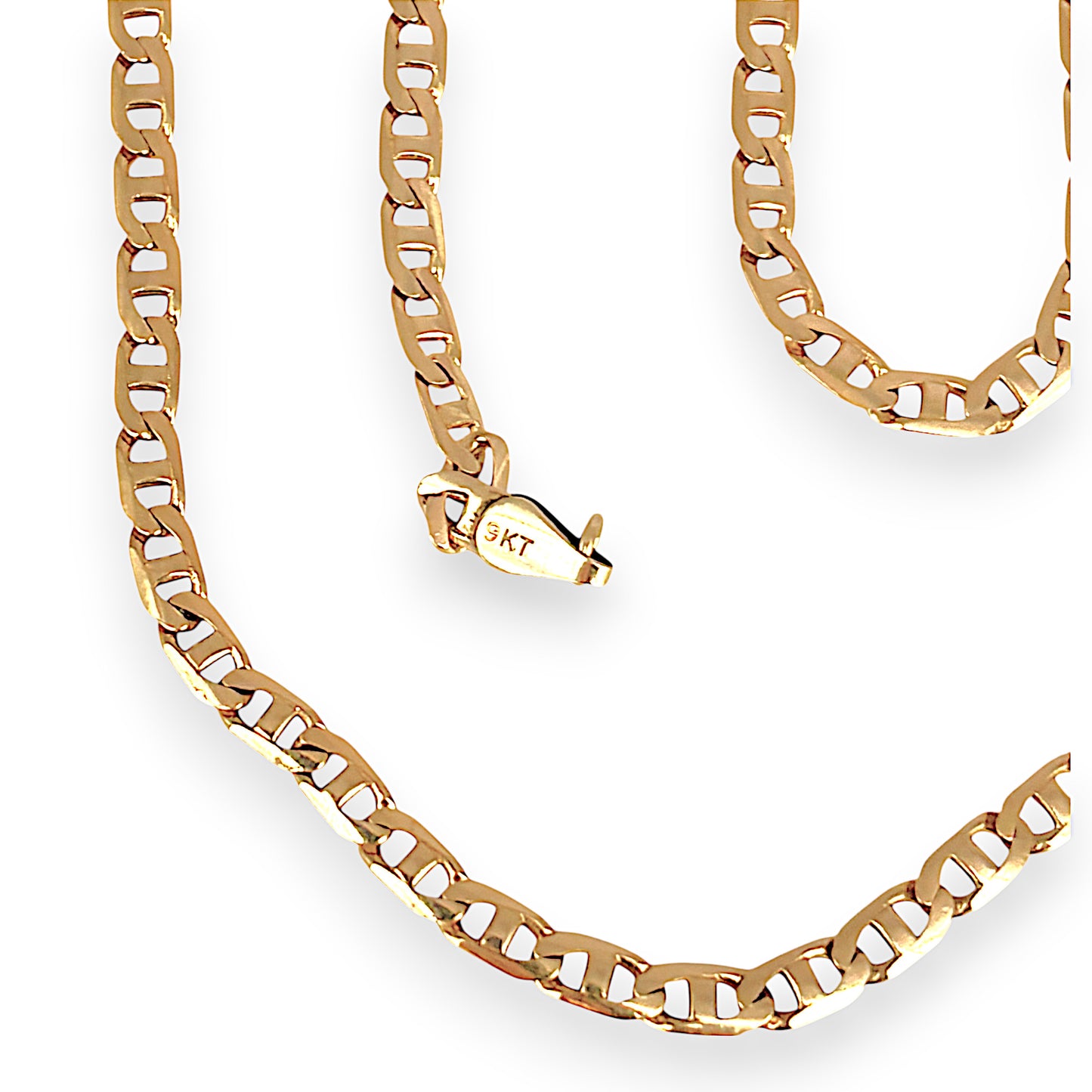 GOLD DEAL | 9ct (9K) Gold 60cm Polished Mariner Link Chain Valuation $3,390