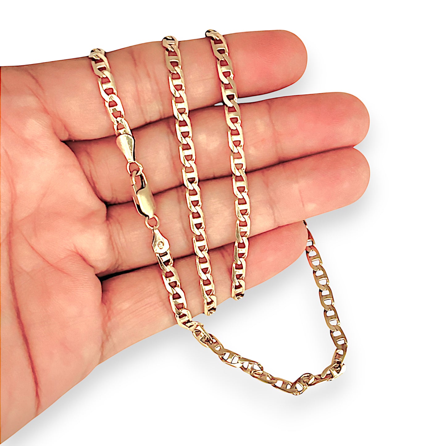 GOLD DEAL | 9ct (9K) Gold 60cm Polished Mariner Link Chain Valuation $3,390