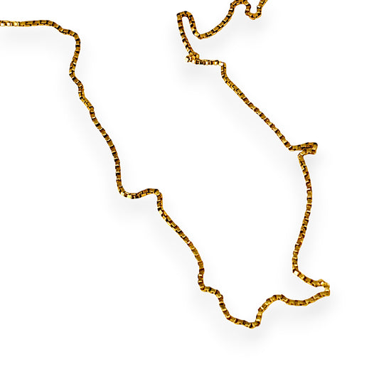 XMAS DEAL | 18kt Gold 57cm Gridline Box Chain