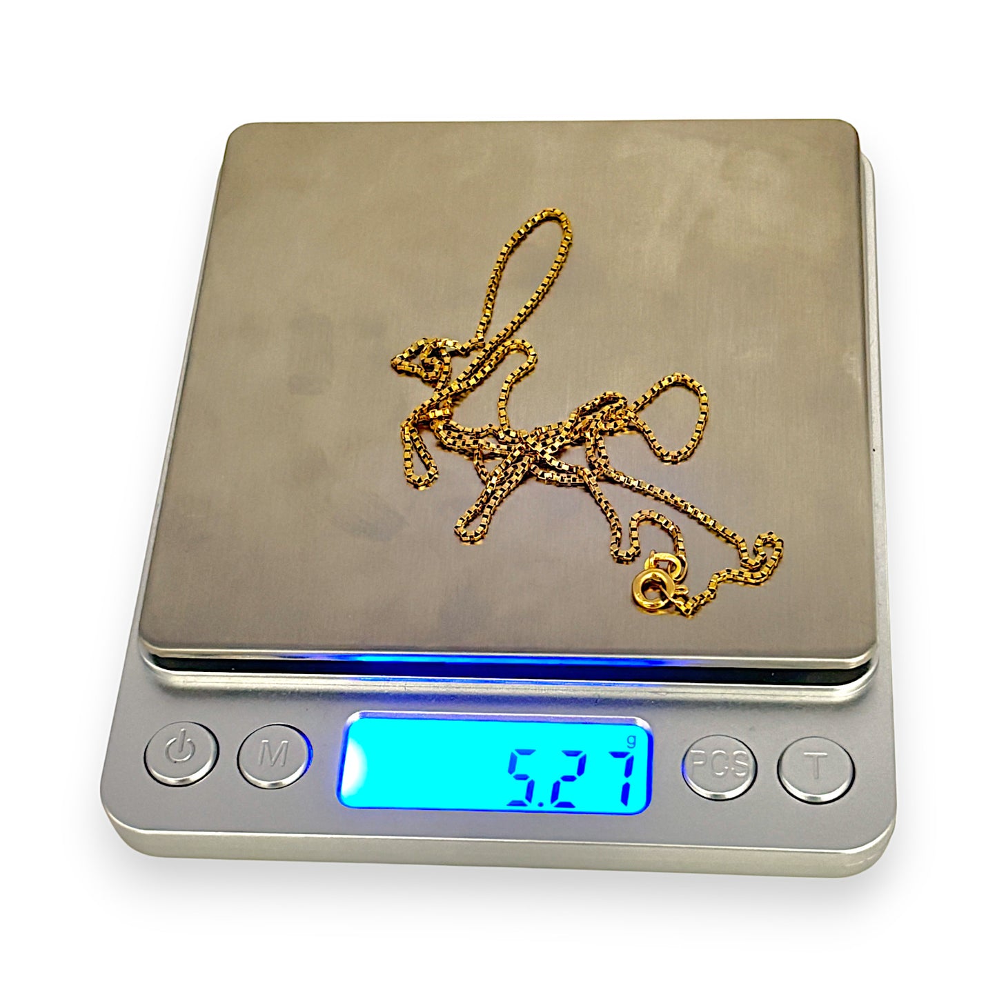 GOLD DEAL | 18ct (18K) Gold 57cm Gridline Box Chain