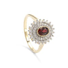 GOLD DEAL | 9K Gold Gemporia Burmese Jedi Red Spinel Ring White Zircon 1.15cts Refurbished
