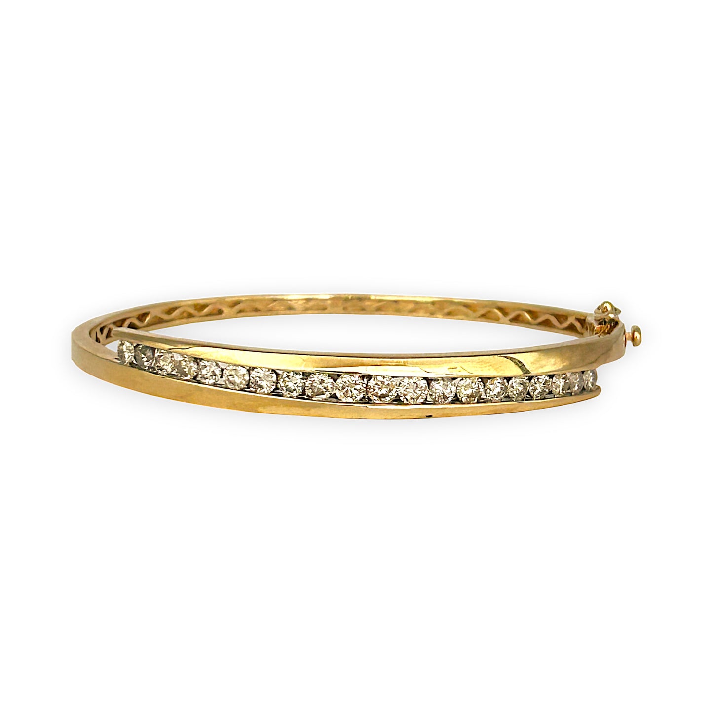 GOLD DEAL | FLASH SALE 10ct (10K) Gold Michael Hill Bangle Diamond TDW 1.88ct Valuation $10,650
