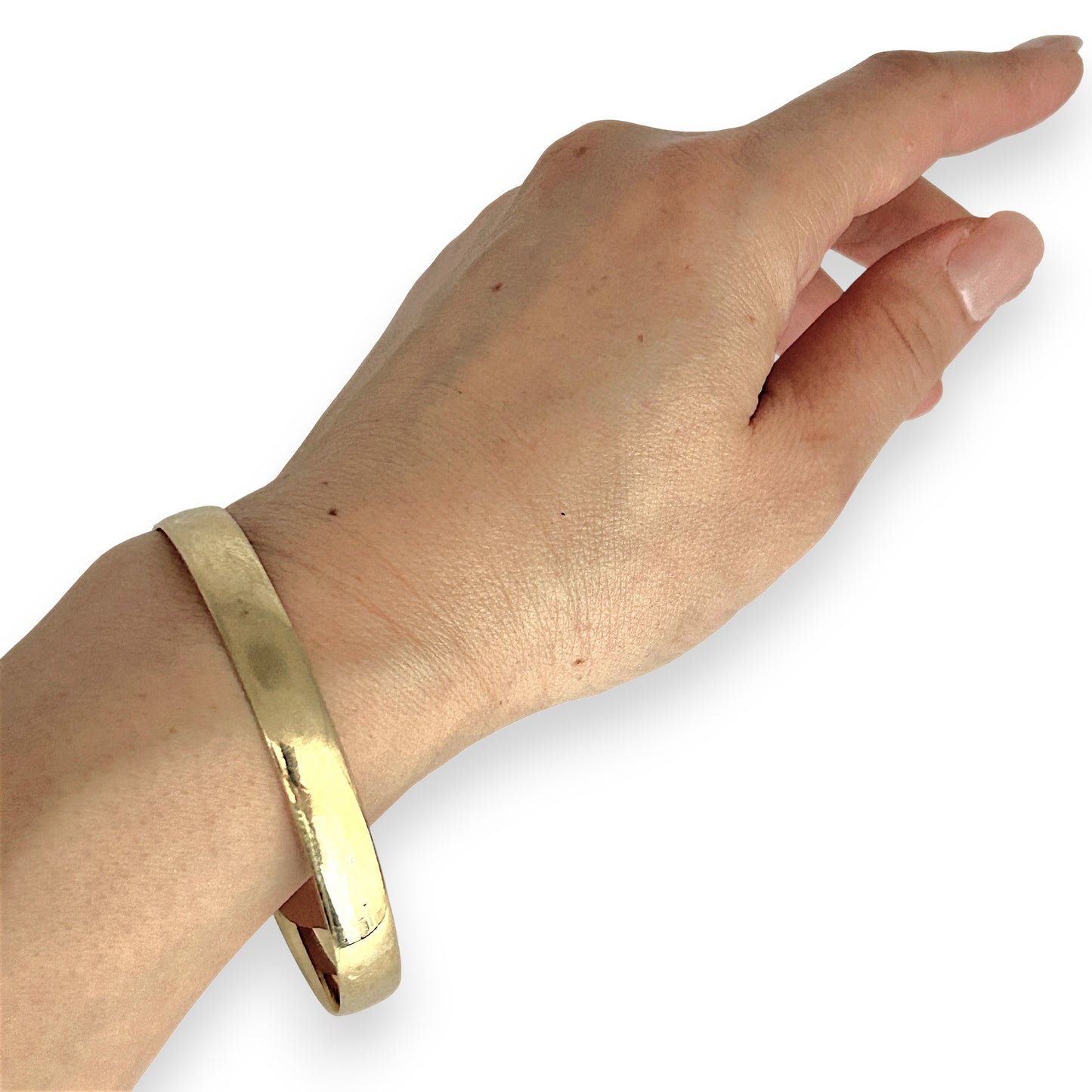 GOLD DEAL | 9ct (9K) Gold Expansive 65mm x 8mm Solid Bangle Valuation $4,550
