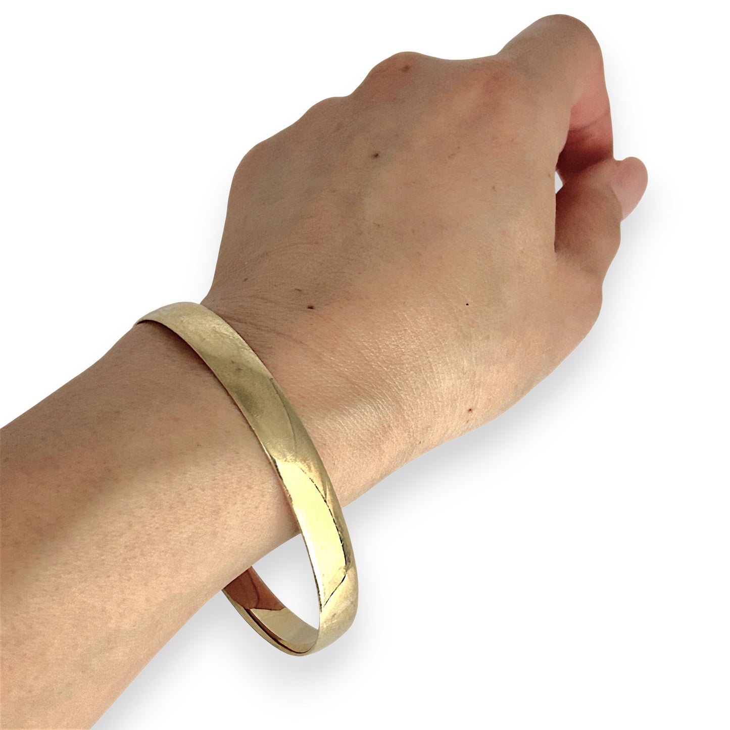 GOLD DEAL | 9ct (9K) Gold Expansive 65mm x 8mm Solid Bangle Valuation $4,550