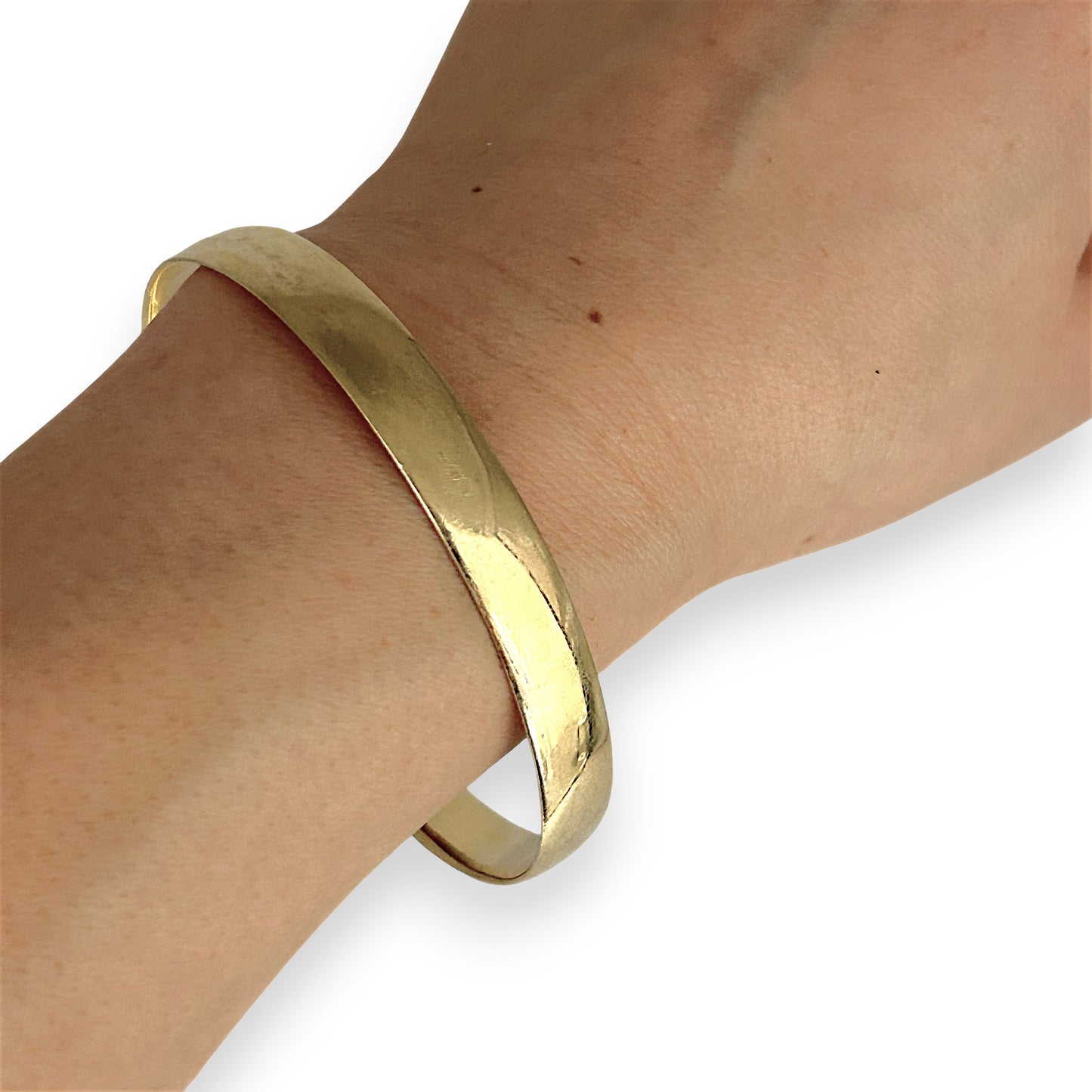 GOLD DEAL | 9ct (9K) Gold Expansive 65mm x 8mm Solid Bangle Valuation $4,550