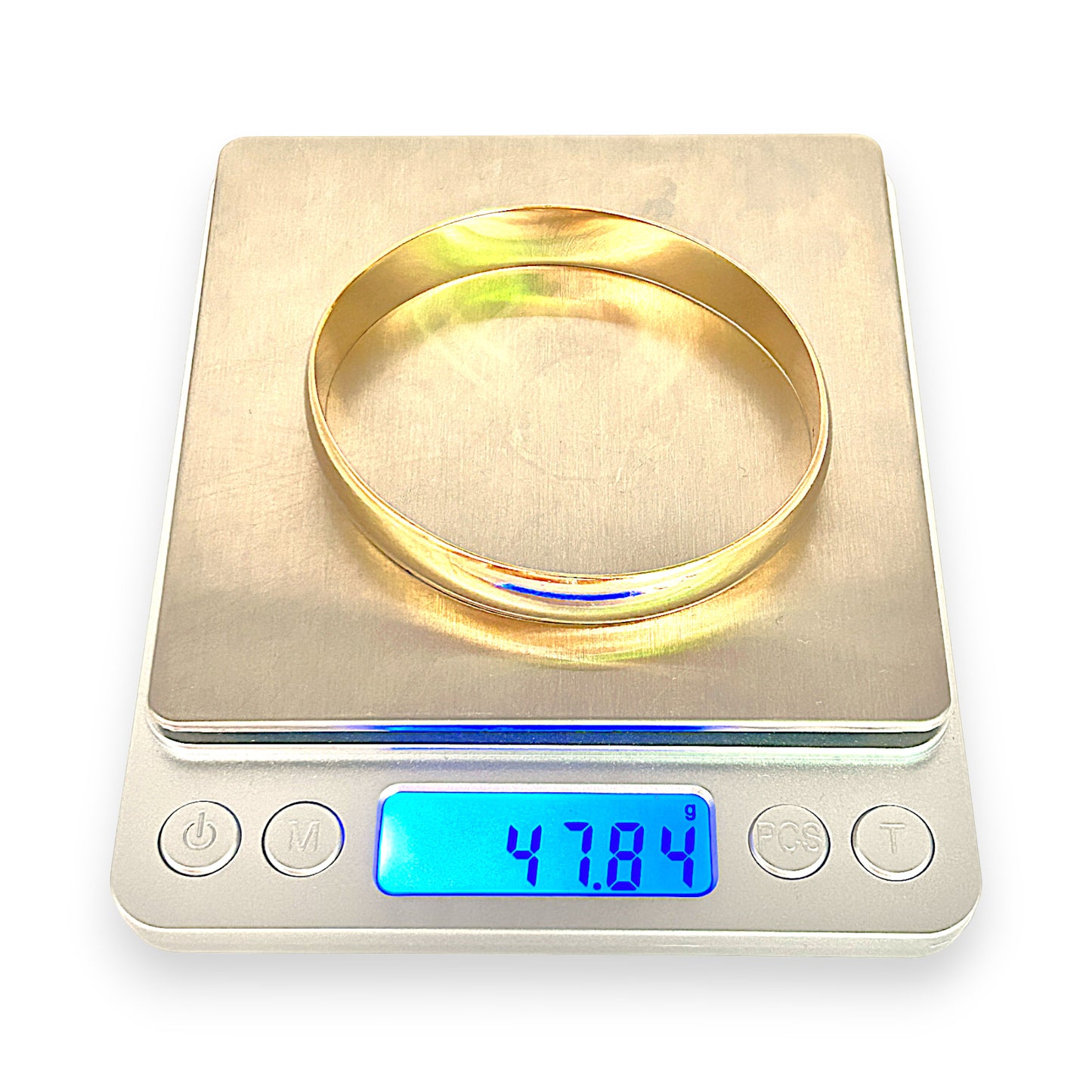 GOLD DEAL | FLASH SALE 9ct (9K) Gold MICHAEL HILL 66mm Classic Oval Bangle - Vintage Style