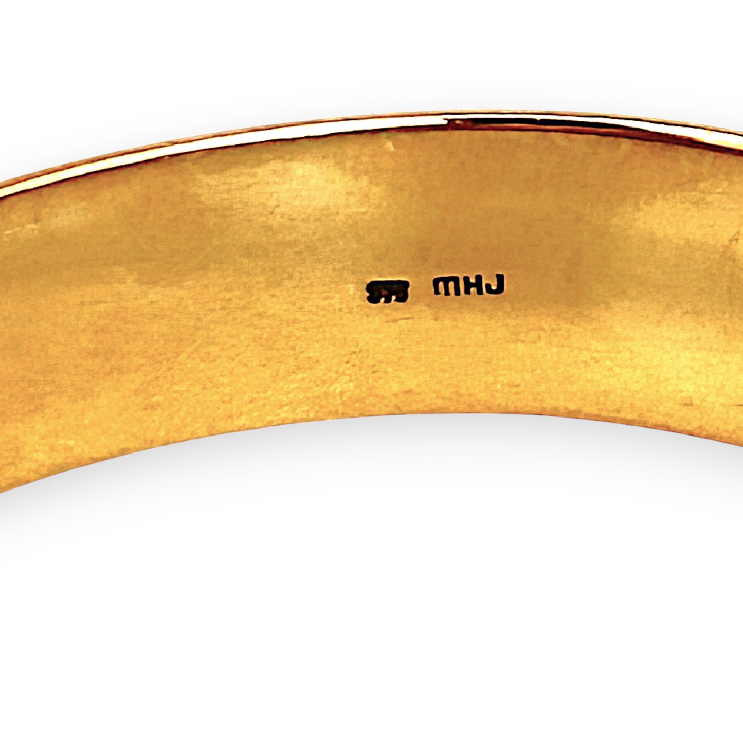 GOLD DEAL | FLASH SALE 9ct (9K) Gold MICHAEL HILL 66mm Classic Oval Bangle - Vintage Style