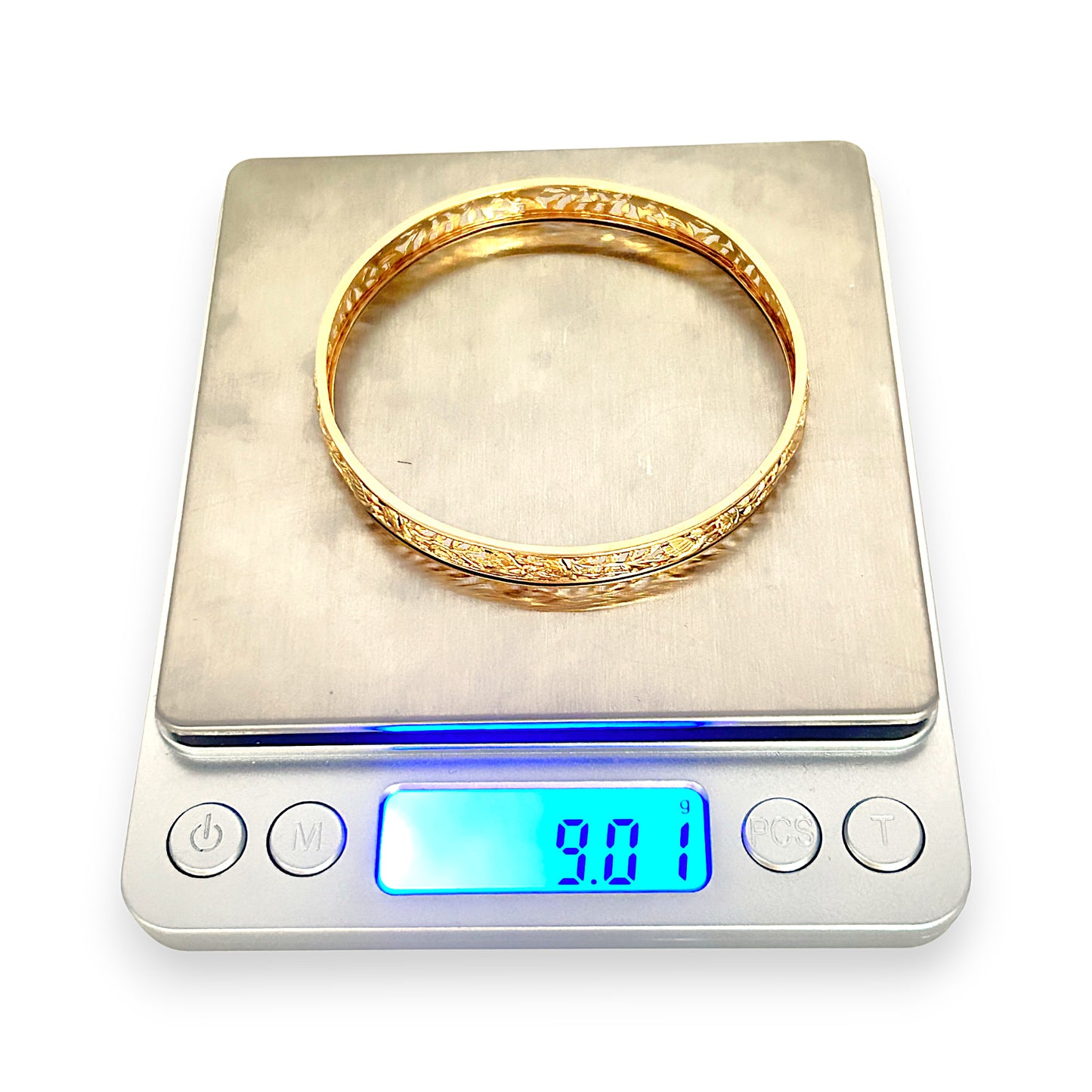GOLD DEAL | 9K Gold Whispers of Nature Filigree Bangle