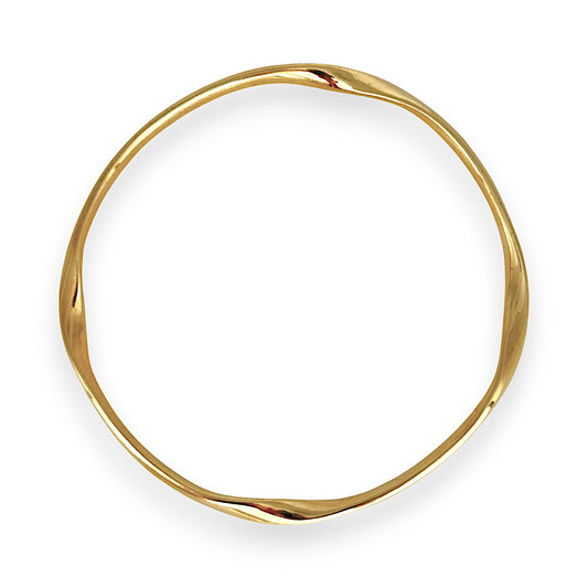 GOLD DEAL | 9ct (9K) Gold Graceful Twists Bangle Valuation $3,650