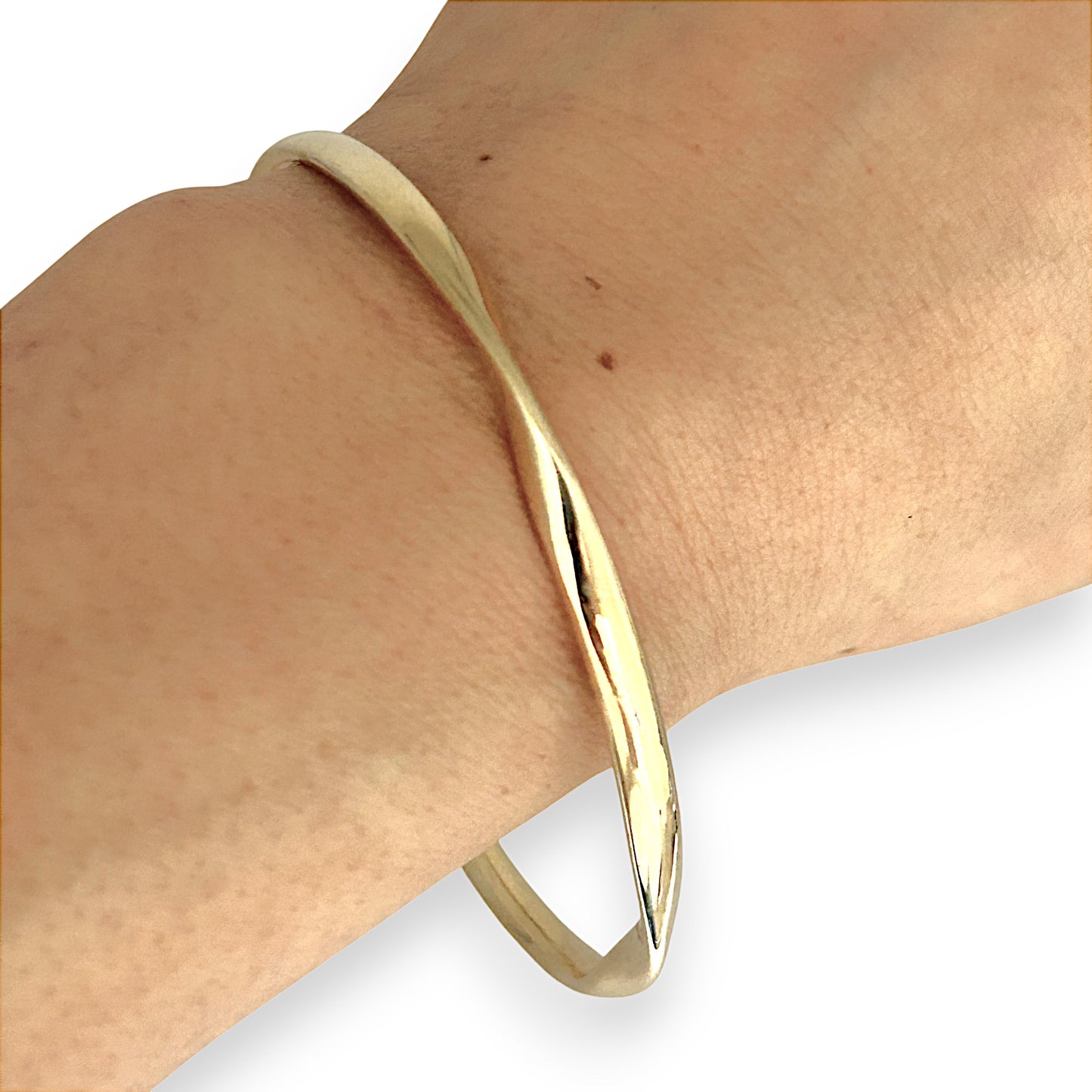 GOLD DEAL | 9ct (9K) Gold Graceful Twists Bangle Valuation $3,650