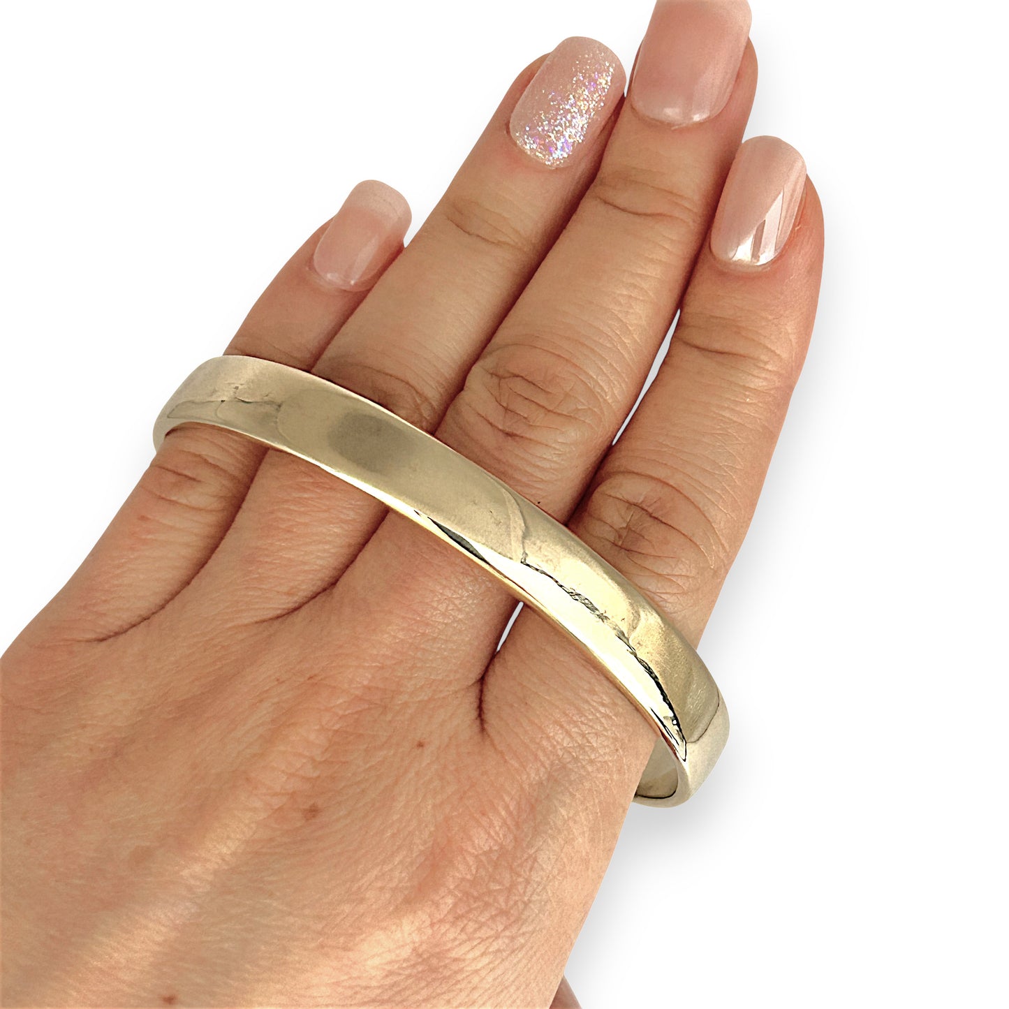 GOLD DEAL | 9ct (9K) Gold Robust Solid Oval Heavy-Duty Bangle