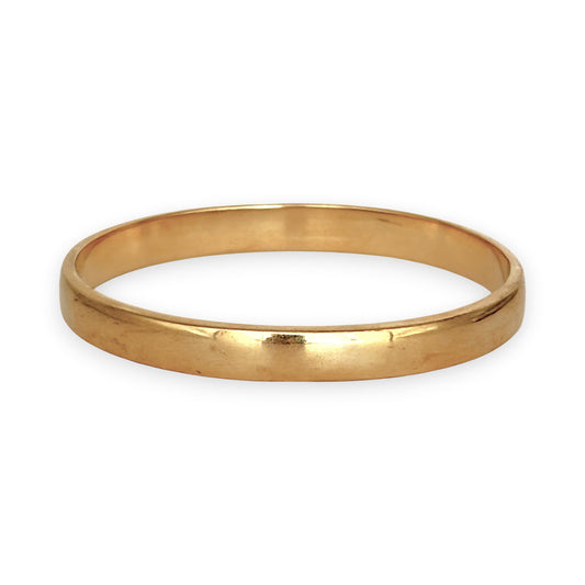 GOLD DEAL | 9ct (9K) Gold 64.9mm x 8.0mm Timeless Elegant Wide Solid Bangle