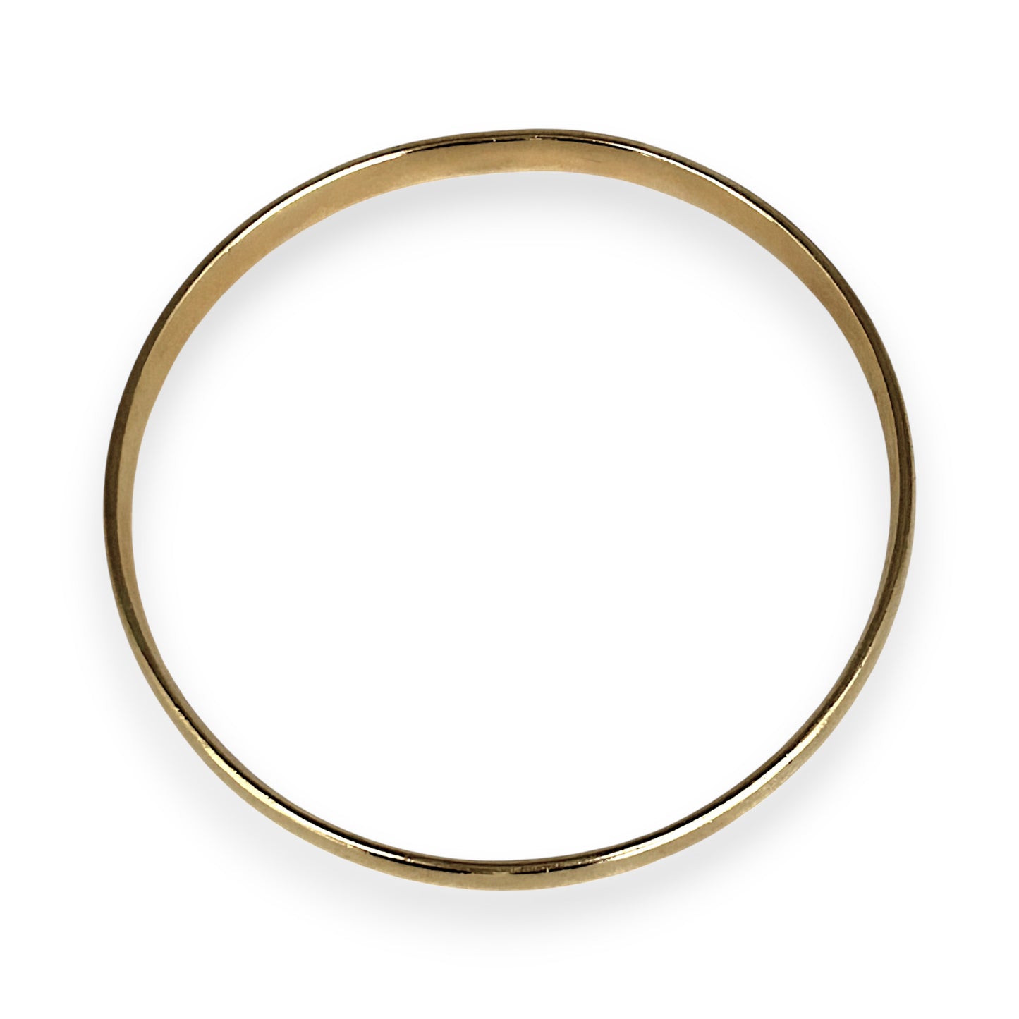 GOLD DEAL | 9ct (9K) Gold Boundless 65.5mm x 6.7mm Solid Bangle Valuation $5,525