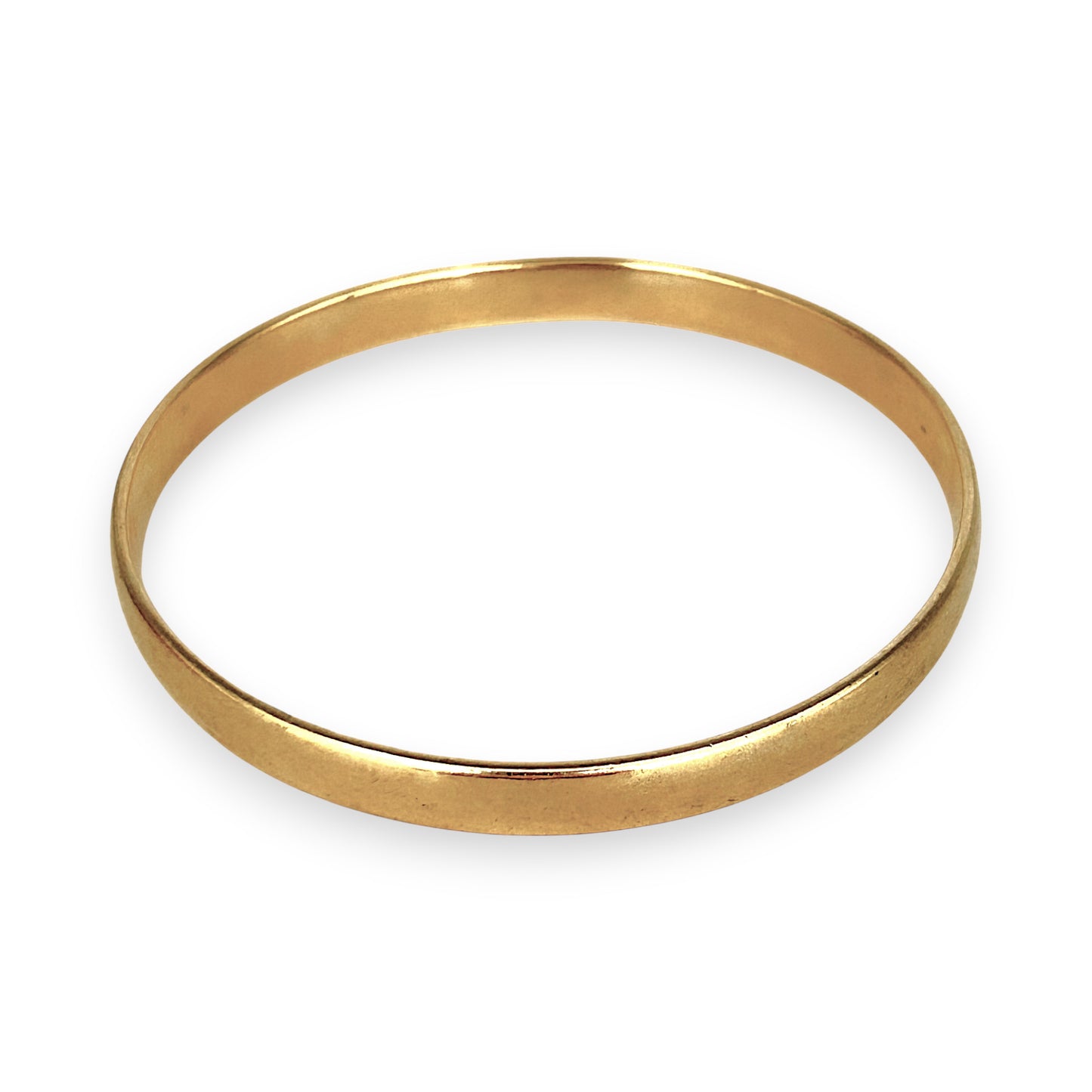 GOLD DEAL | 9ct (9K) Gold Boundless 65.5mm x 6.7mm Solid Bangle Valuation $5,525