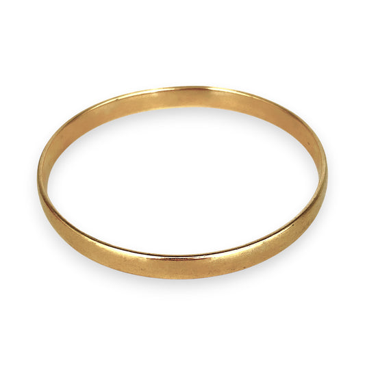GOLD DEAL | 9ct (9K) Gold Boundless 65.5mm x 6.7mm Solid Bangle Valuation $5,525