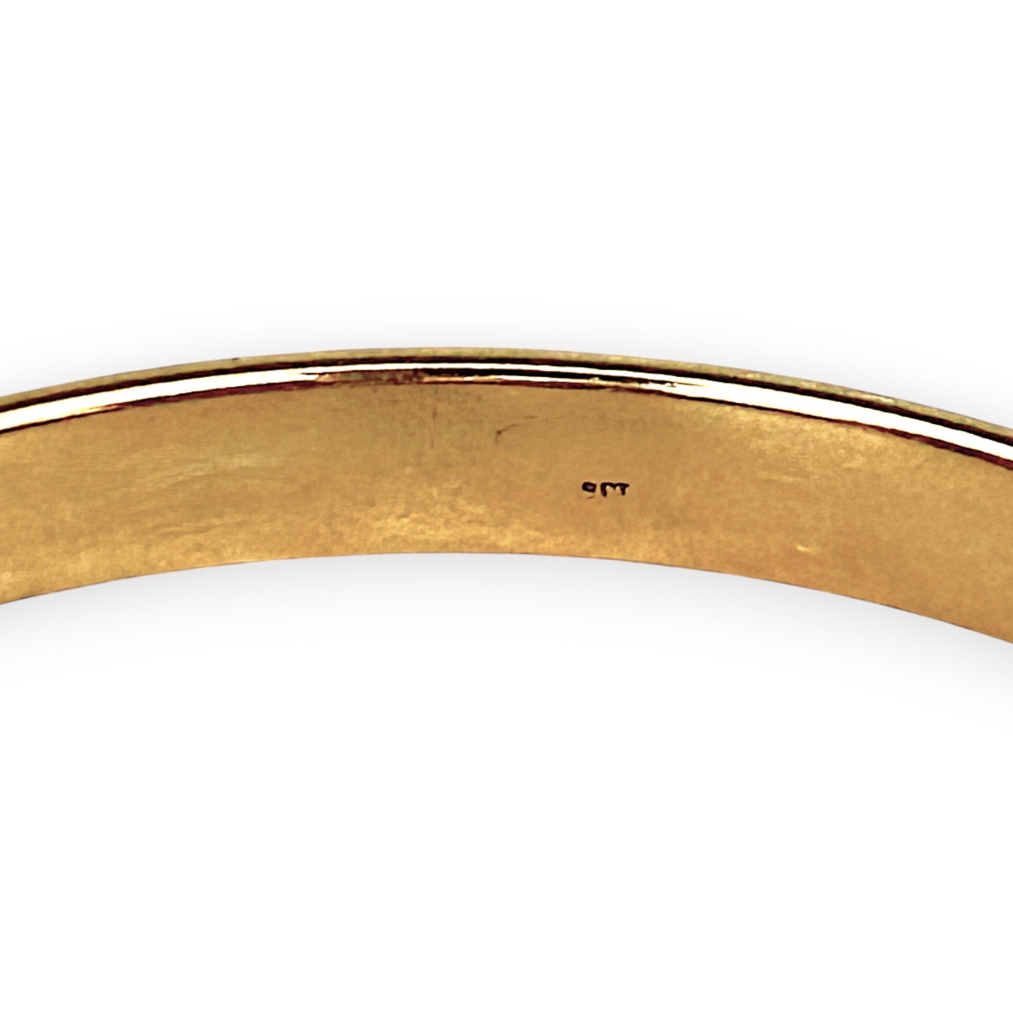 GOLD DEAL | 9ct (9K) Gold Boundless 65.5mm x 6.7mm Solid Bangle Valuation $5,525