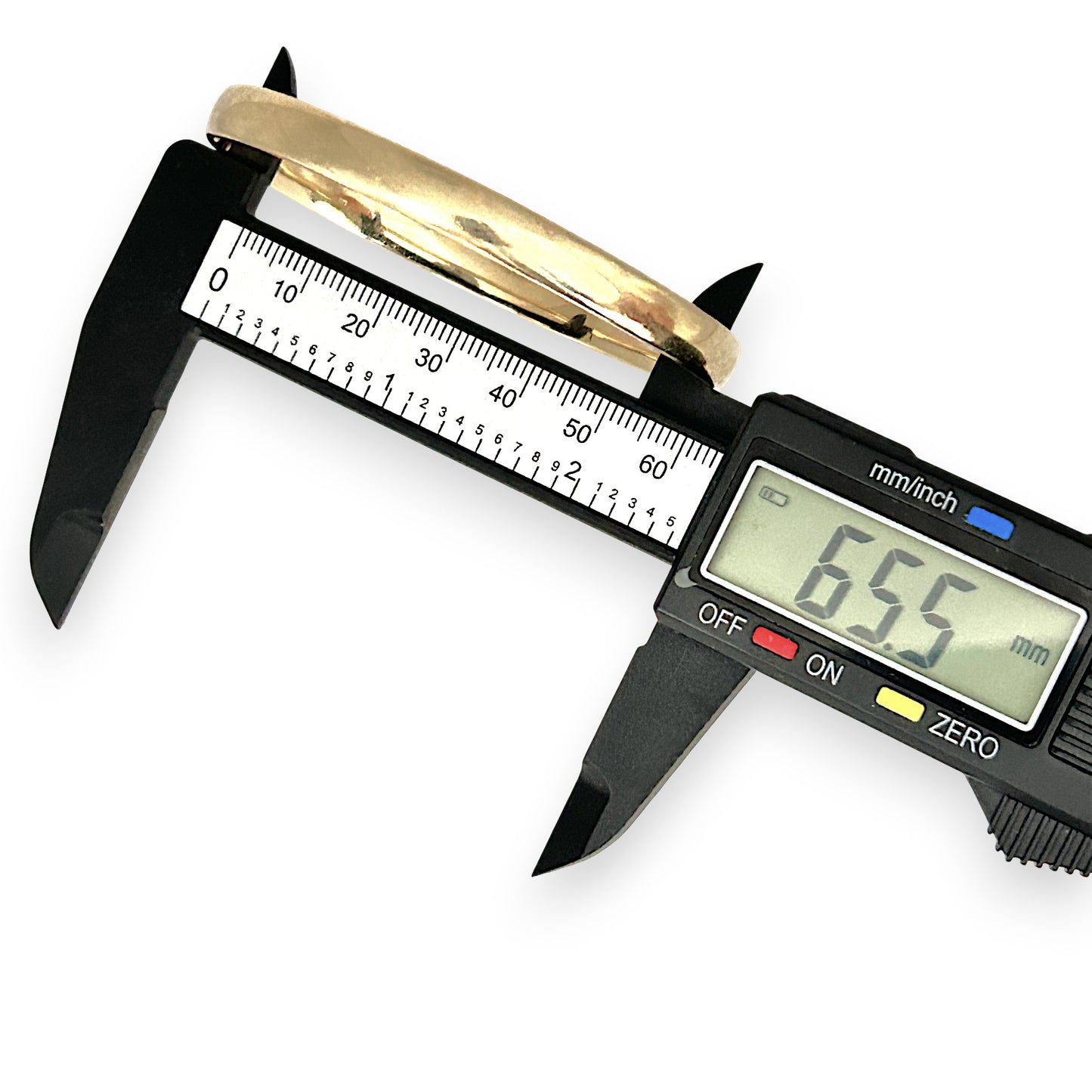 GOLD DEAL | 9ct (9K) Gold Boundless 65.5mm x 6.7mm Solid Bangle Valuation $5,525