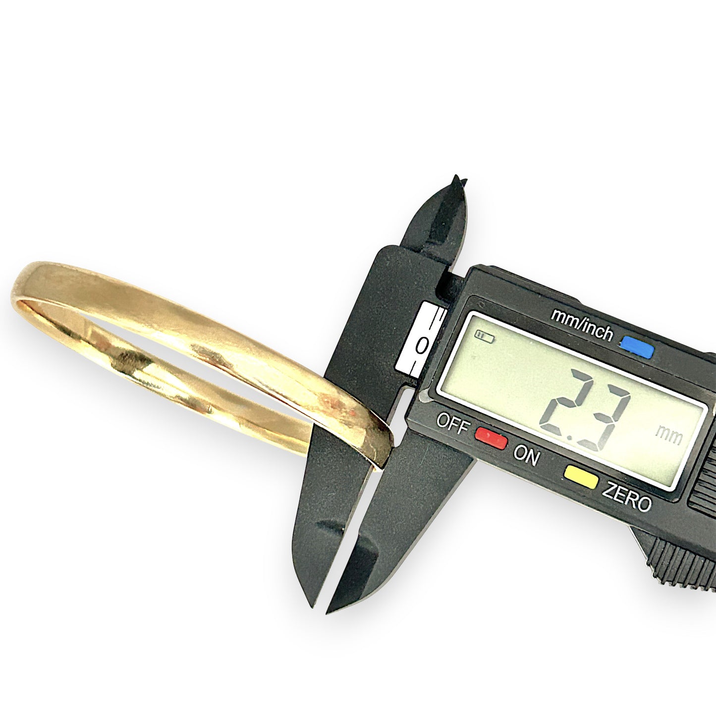 GOLD DEAL | 9ct (9K) Gold Boundless 65.5mm x 6.7mm Solid Bangle Valuation $5,525