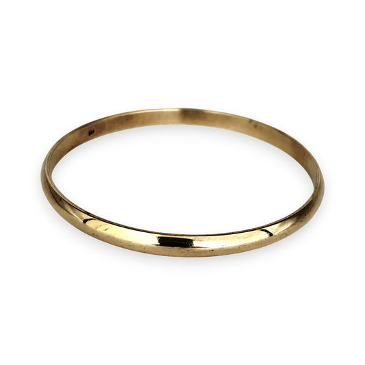 GOLD DEAL | 9ct (9K) Gold 66.7mm x 4.2mm Half Dome Solid Bangle