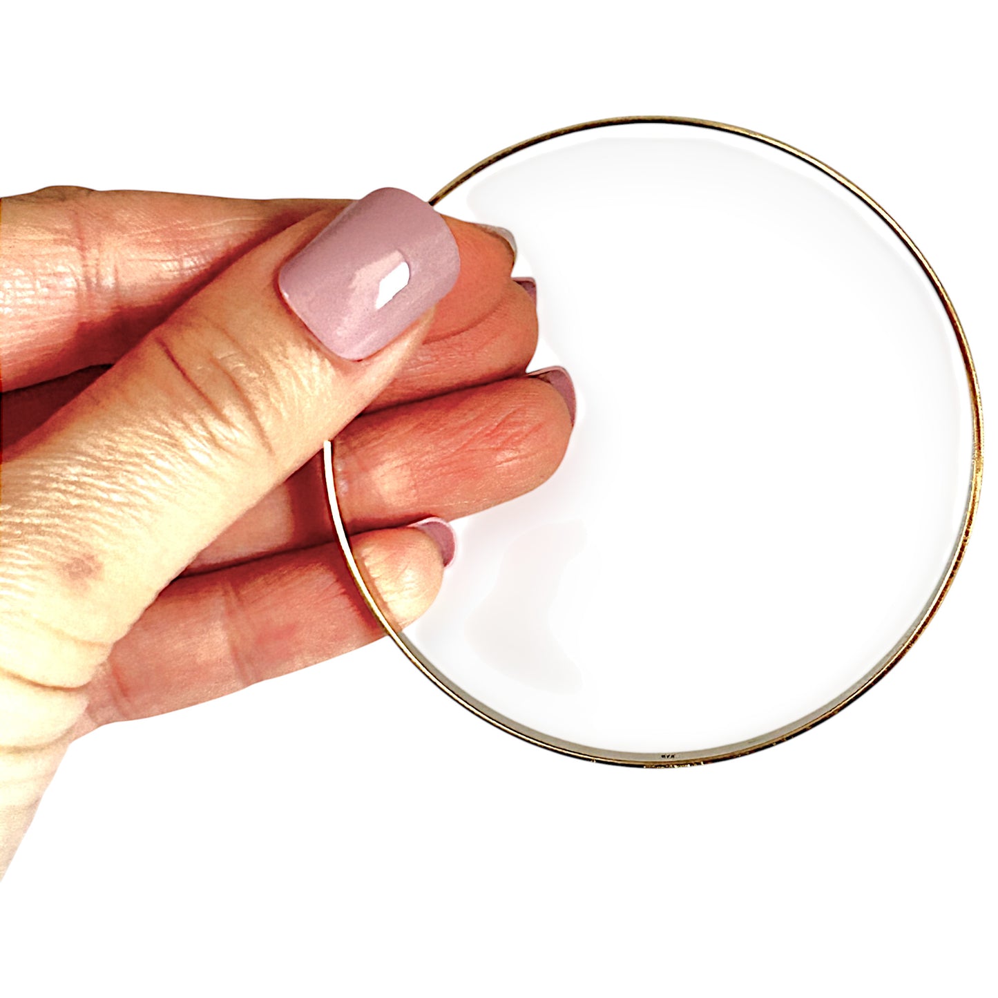 FLASH SALE | 9ct Gold Charming Round Solid Bangle, Valuation $2,620. R # 927