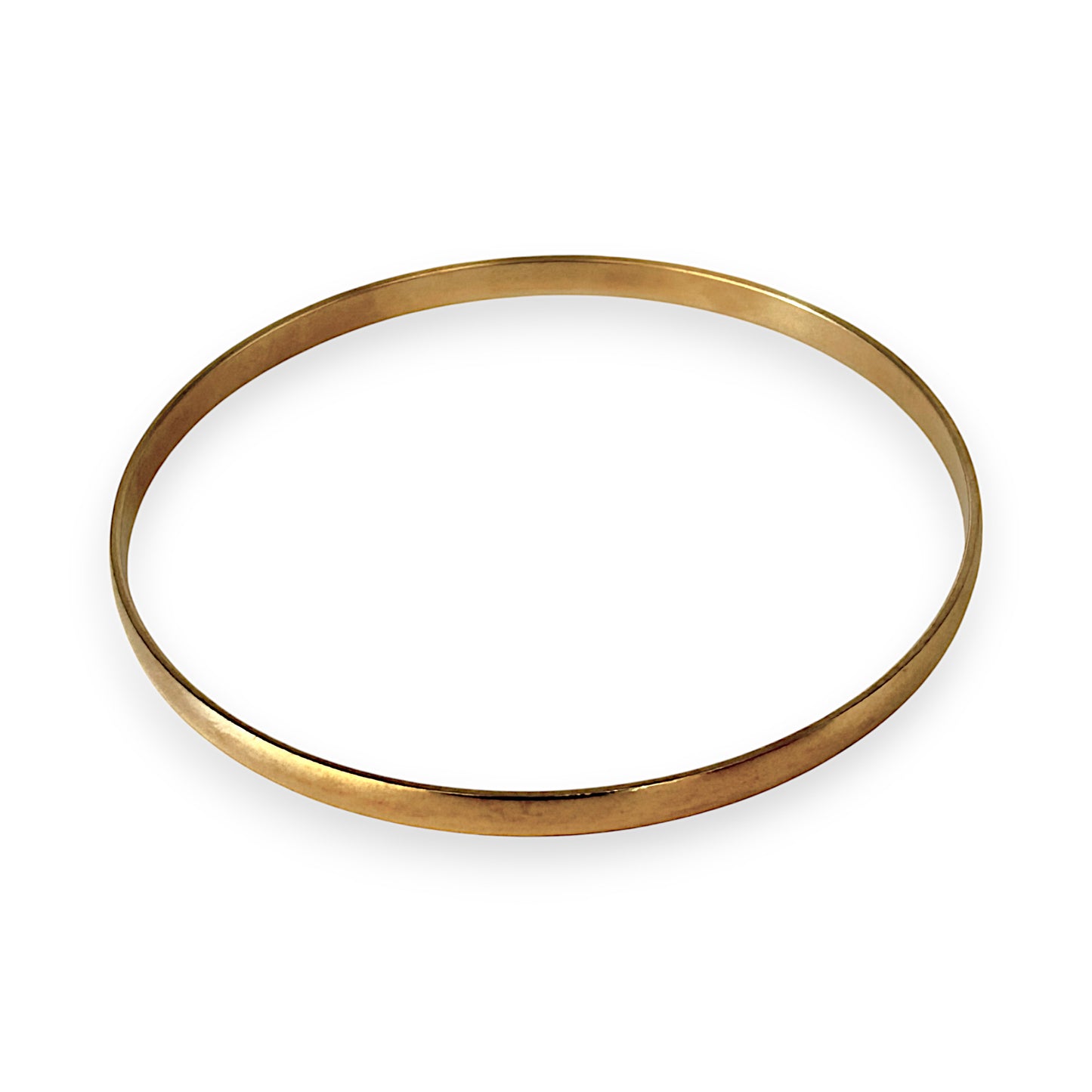 FLASH SALE | 9ct Gold Charming Round Solid Bangle, Valuation $2,620. R # 927