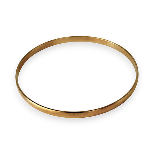 GOLD DEAL | 9ct Gold Charming Round Solid Bangle, Valuation $2,620. R # 927