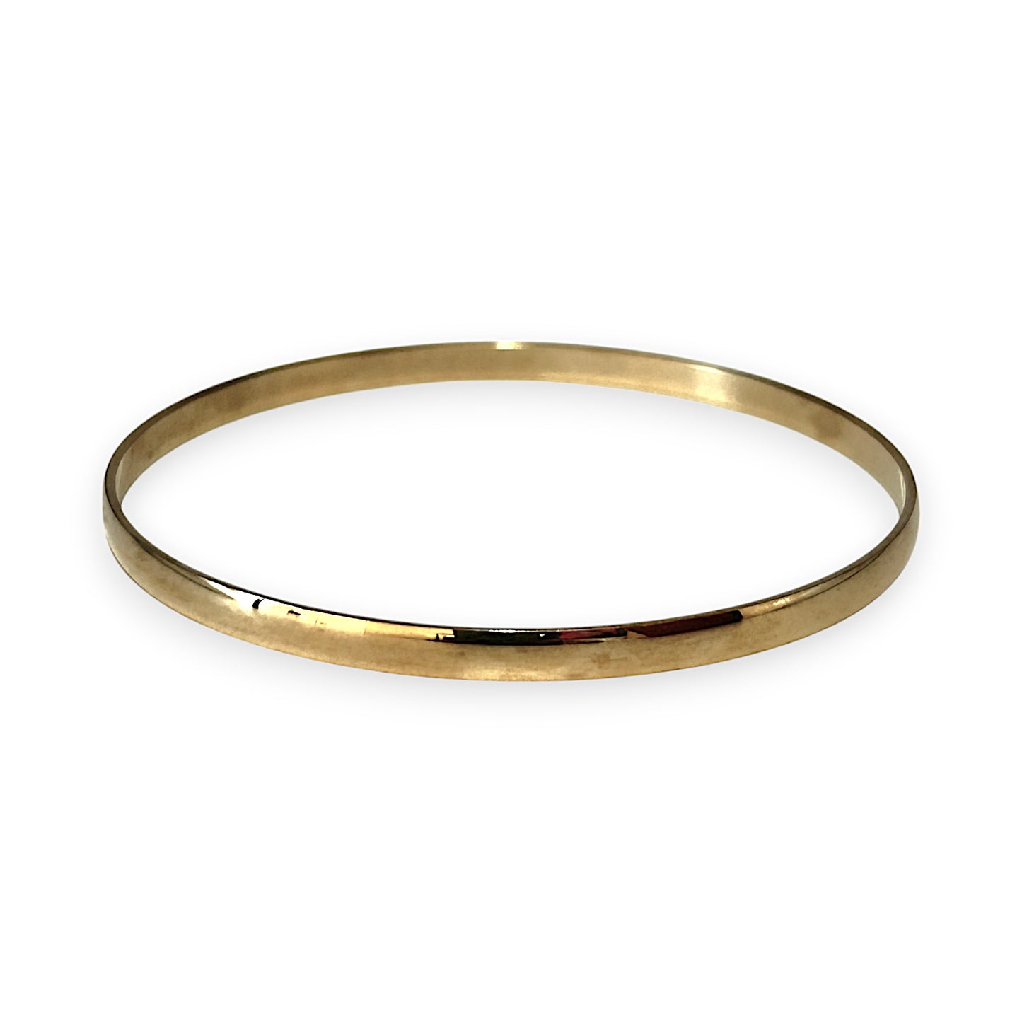 FLASH SALE | 9ct Gold Charming Round Solid Bangle, Valuation $2,620. R # 927