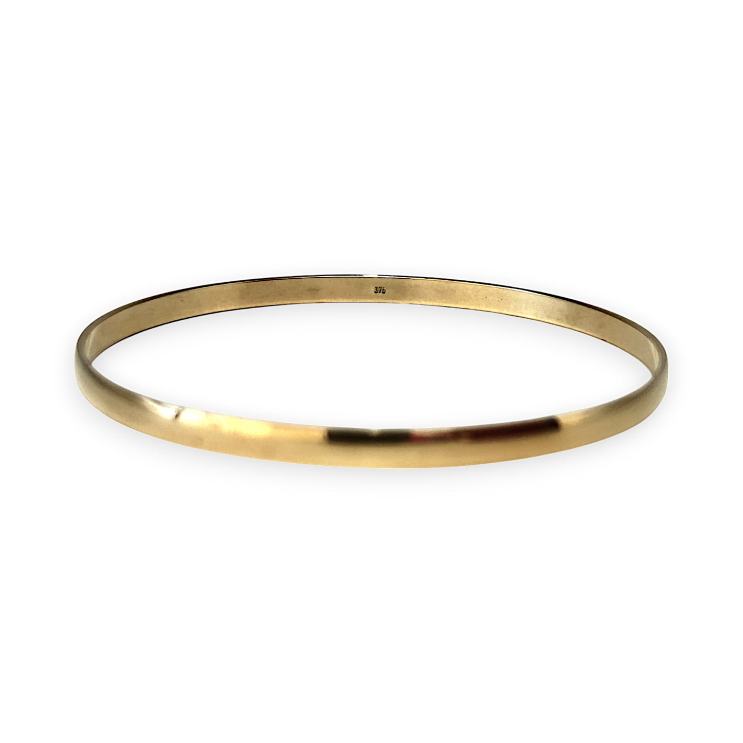 FLASH SALE | 9ct Gold Charming Round Solid Bangle, Valuation $2,620. R # 927