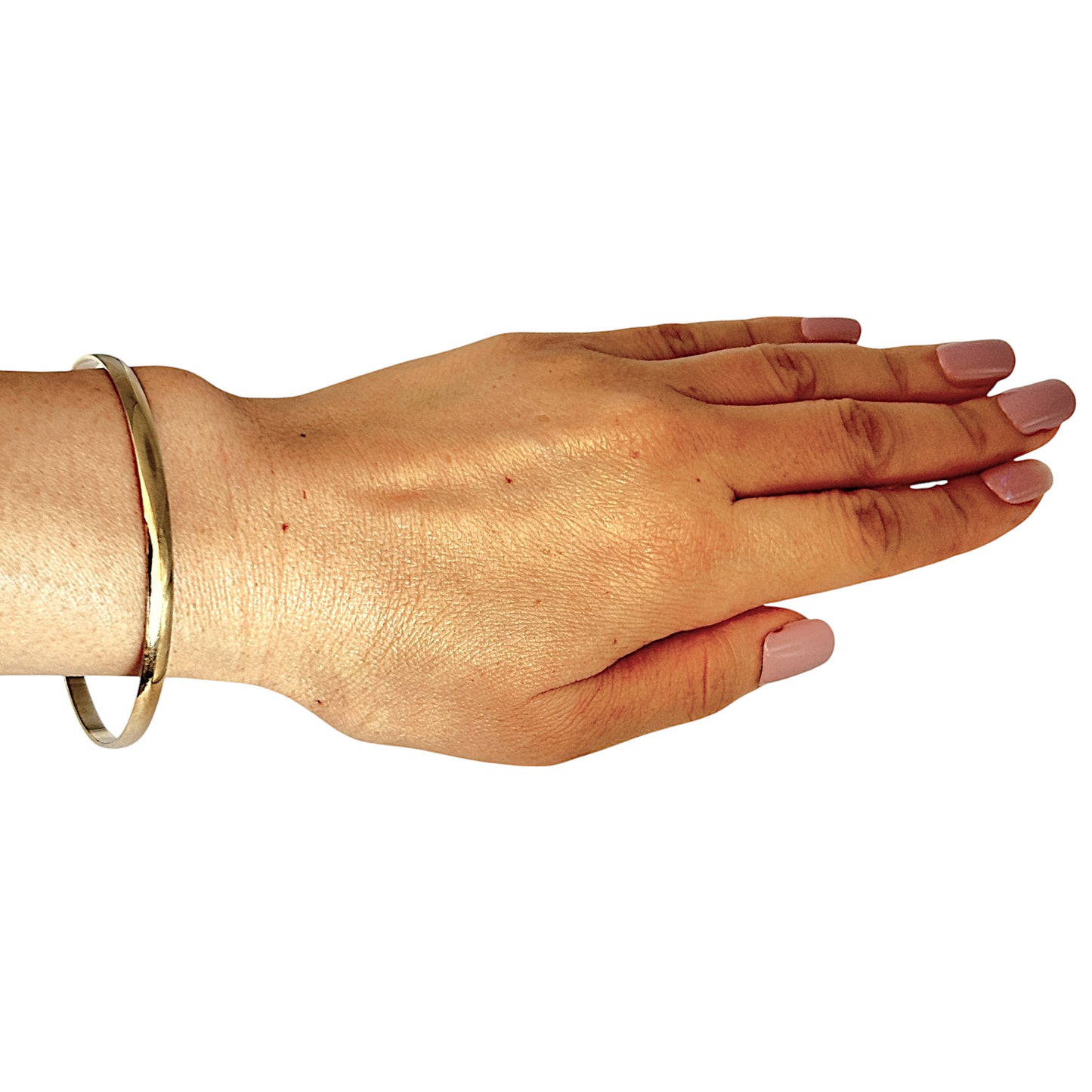 FLASH SALE | 9ct Gold Charming Round Solid Bangle, Valuation $2,620. R # 927