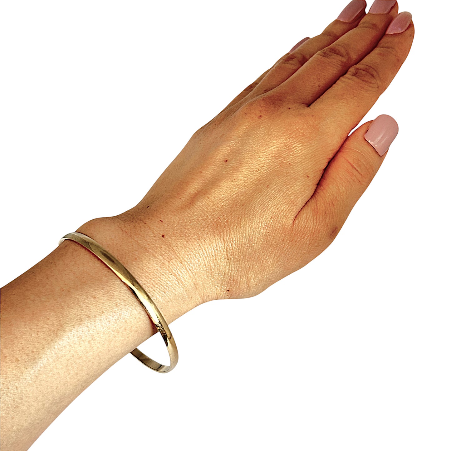 FLASH SALE | 9ct Gold Charming Round Solid Bangle, Valuation $2,620. R # 927