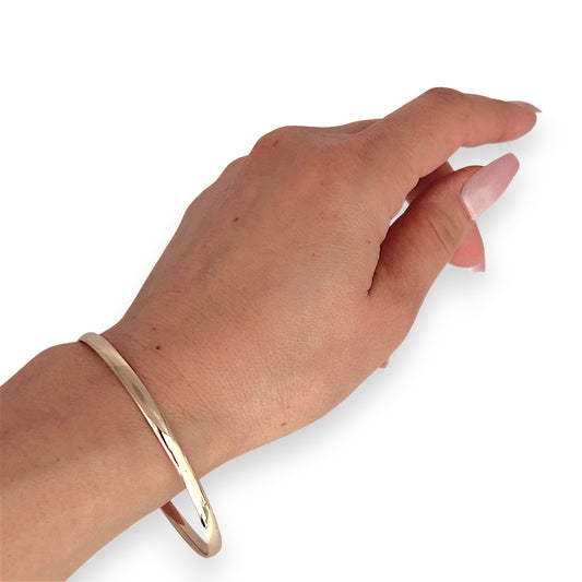 GOLD DEAL | 9ct (9K) Gold Refurbished 63.7mm X 3.8mm Solid Classic Bangle