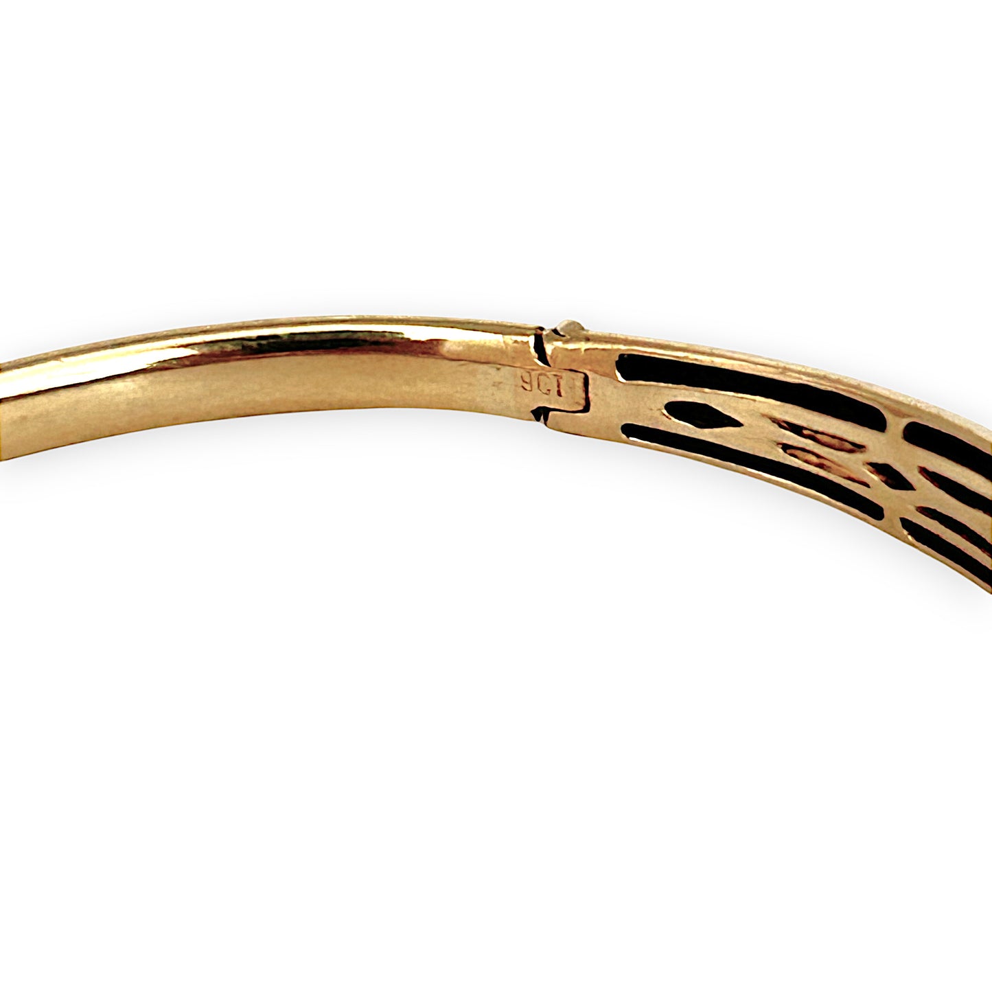 GOLD DEAL | 9K Gold Etoile Snap Bangle with Diamonds