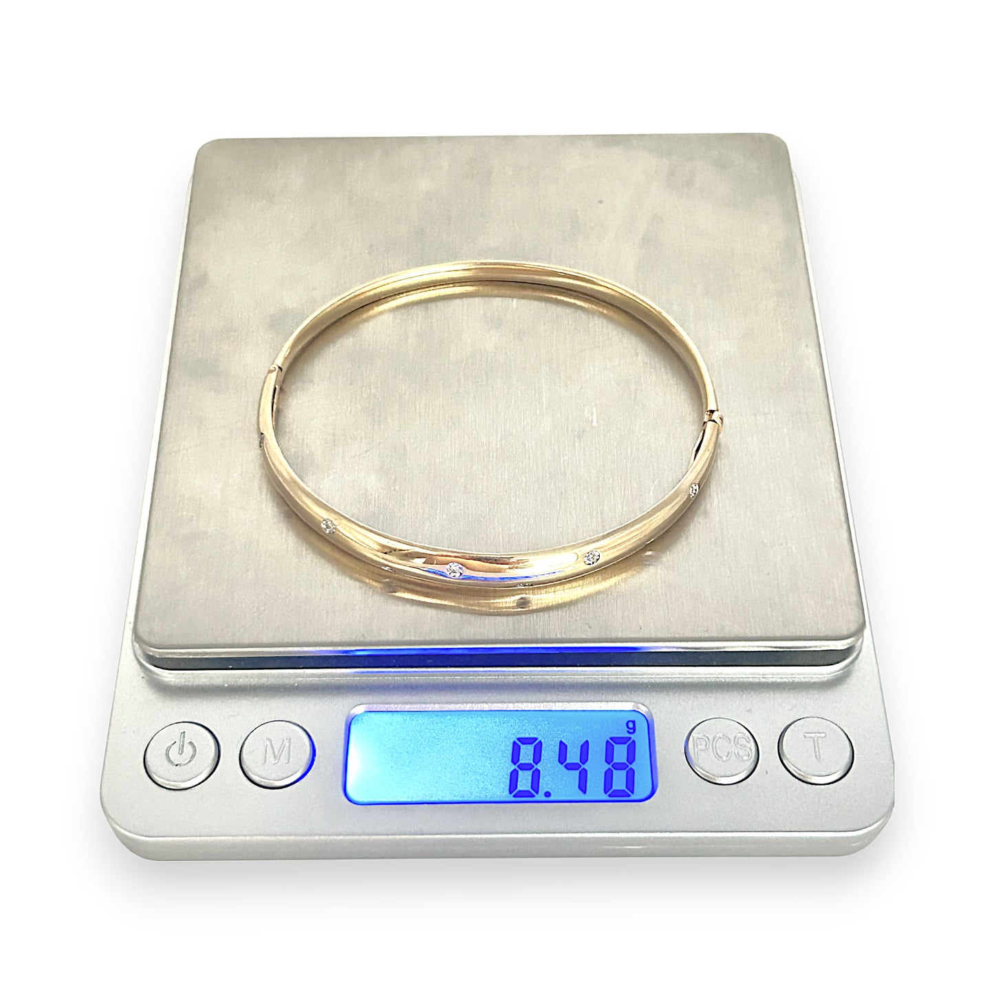GOLD DEAL | 9K Gold Etoile Snap Bangle with Diamonds