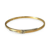 GOLD DEAL | 9ct Y/W Gold Stylish Oval Bangle Triple Diamonds Valuation $3,700