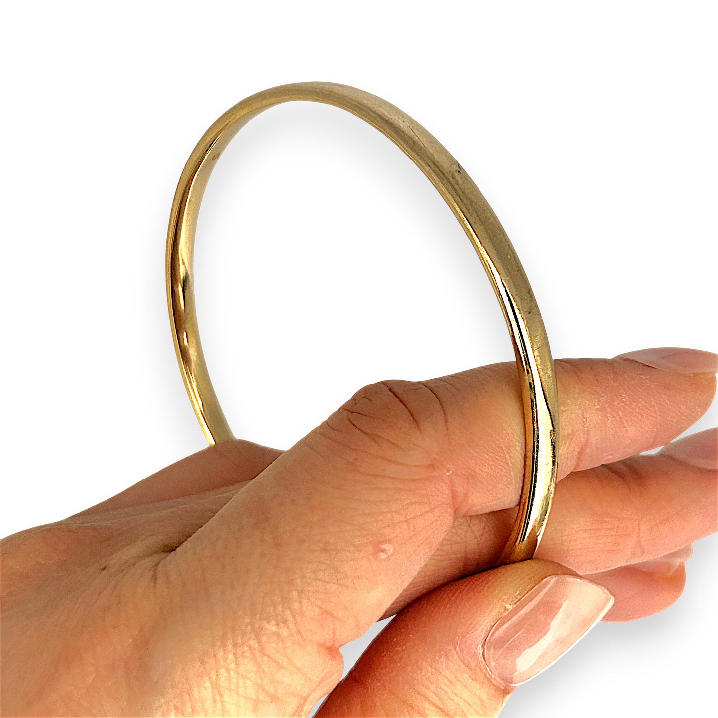 GOLD DEAL | 9ct (9K) Gold 68.0mm x 4.3mm Classic Solid Bangle Valuation $4,650