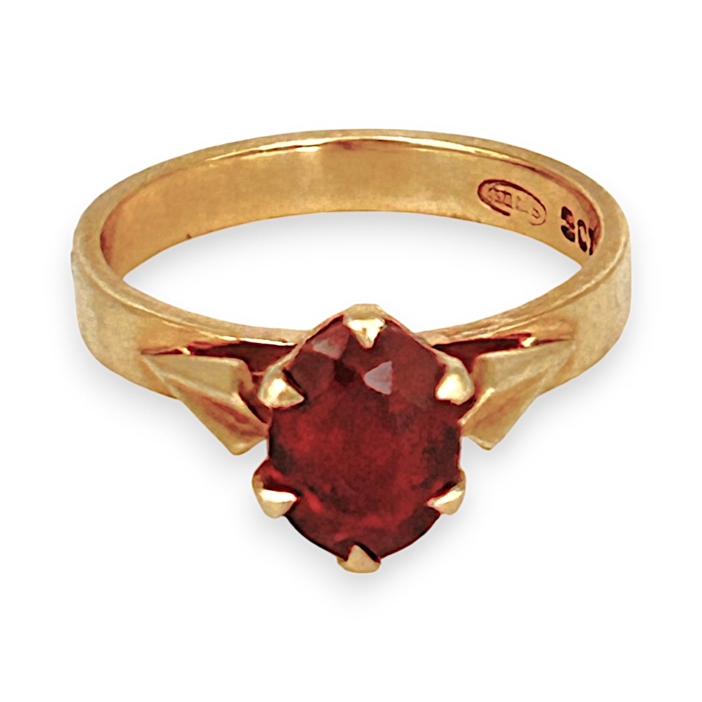 GOLD DEAL | 9ct (9K) Gold Elegant Ruby Accent Ring