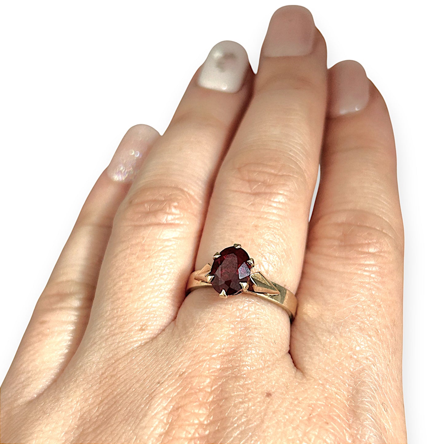 GOLD DEAL | 9ct (9K) Gold Elegant Ruby Accent Ring