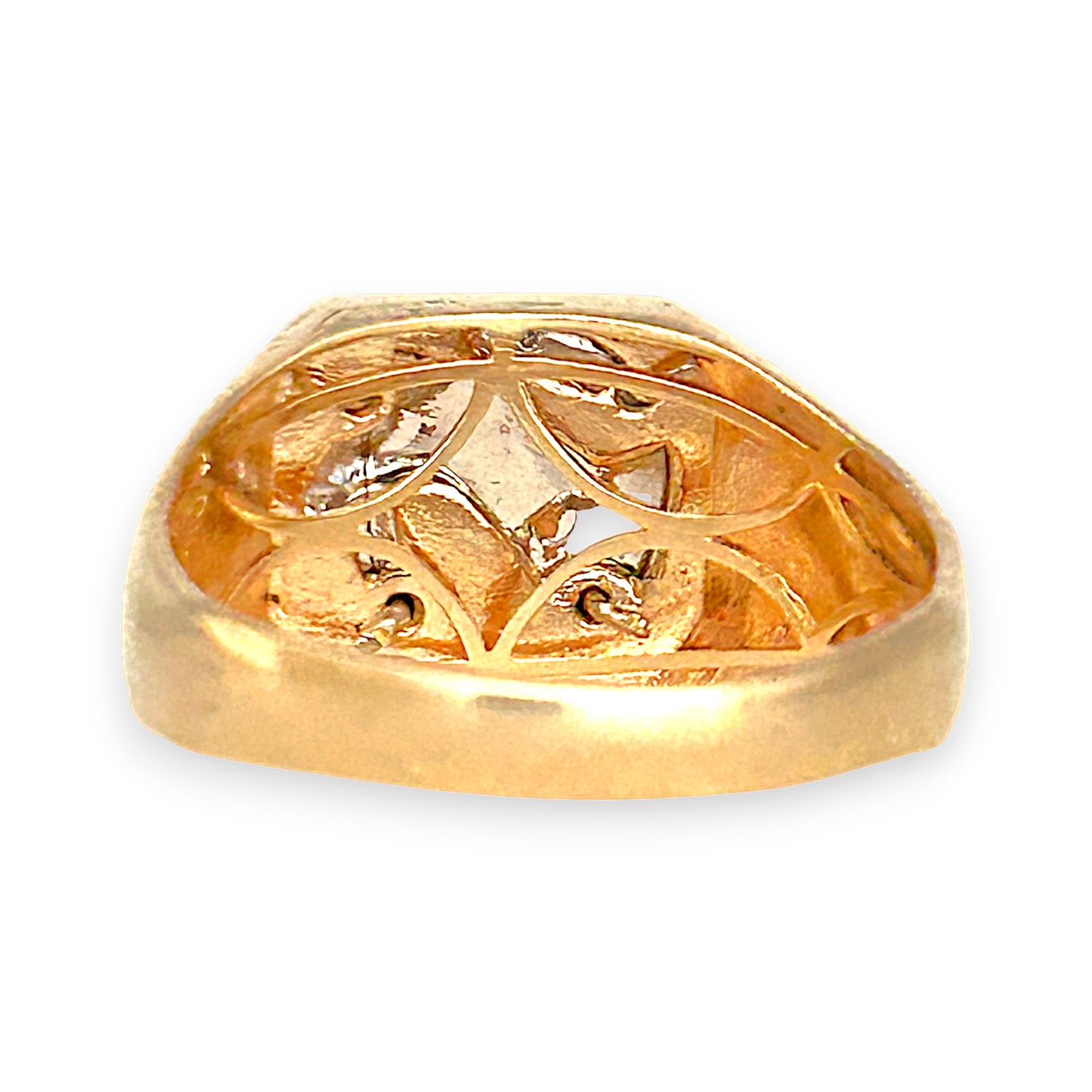 GOLD DEAL | FLASH SALE 9ct (9K) Y/W Two Tone Gold Stallion Crest Ring Size X
