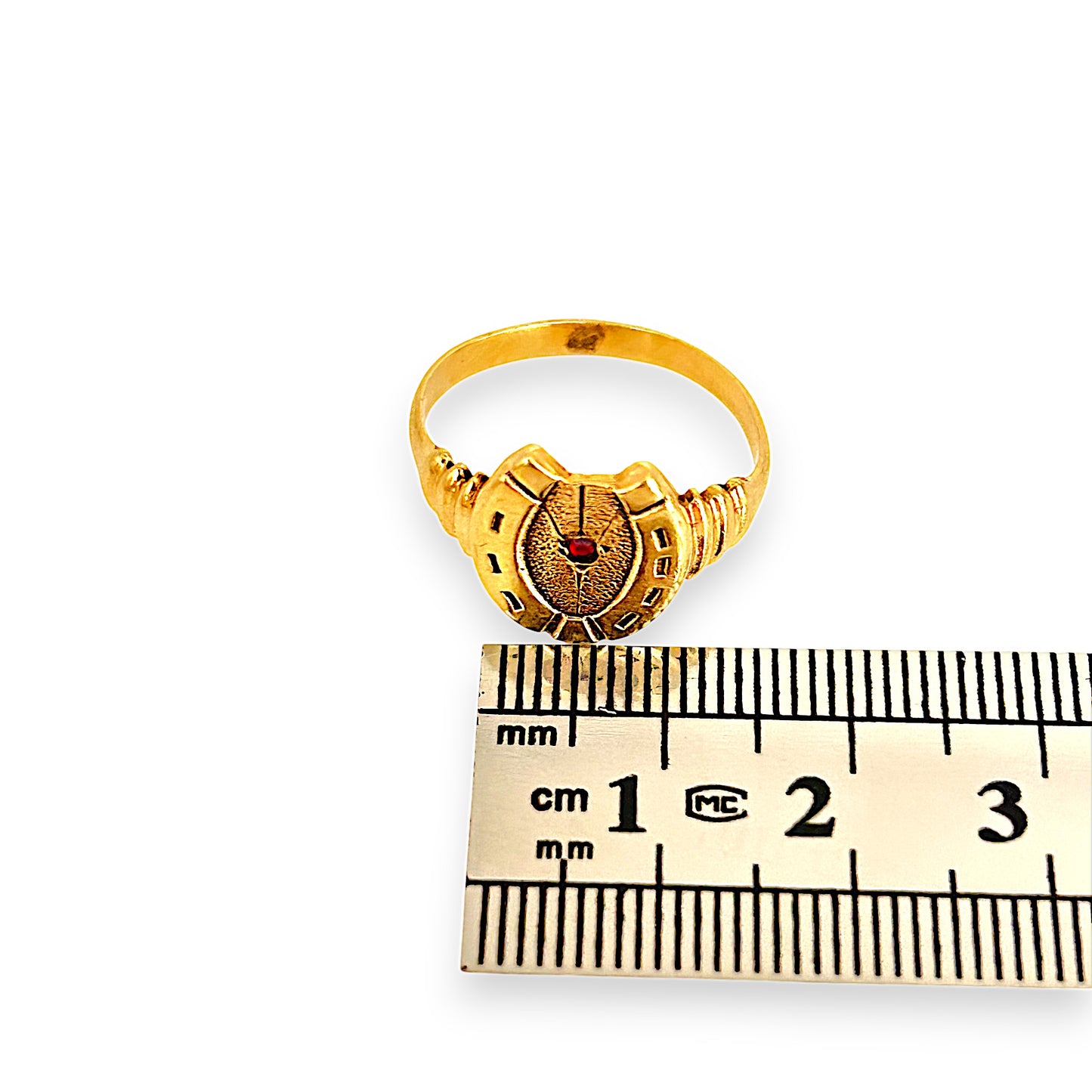 GOLD DEAL | FLASH SALE 9ct (9K) Gold Lucky Luxe Horseshoe Ring Size Q1/2