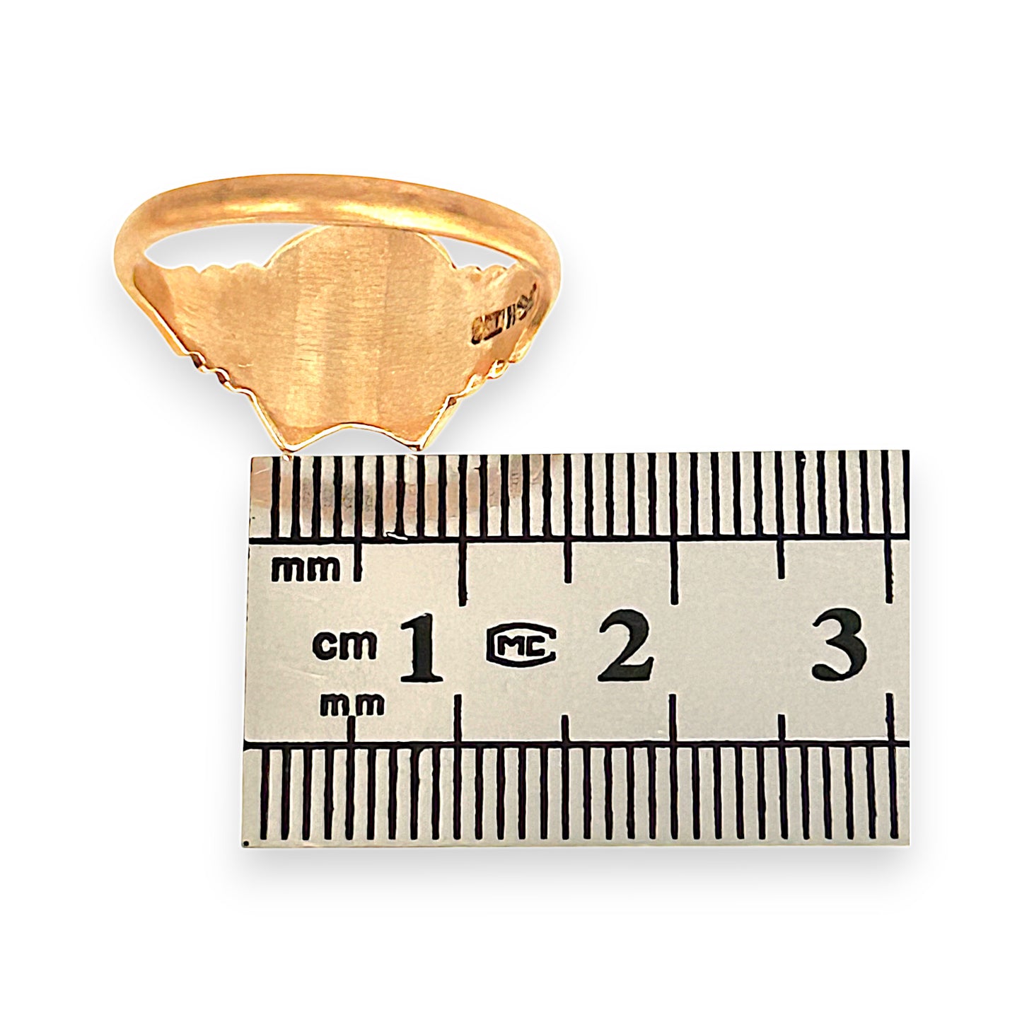 GOLD DEAL | FLASH SALE 9ct (9K) Gold Vintage Shield Crest Ring Size Q1/2