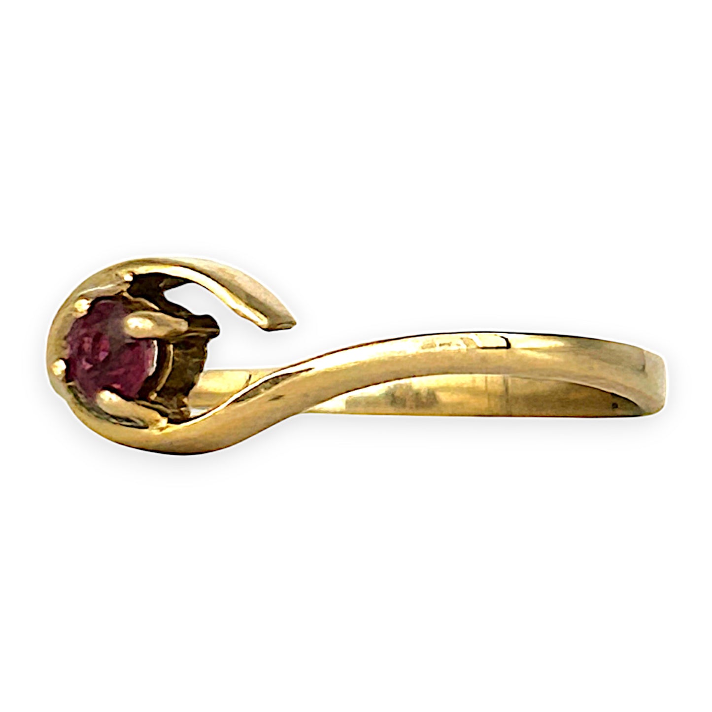 GOLD DEAL | 9ct (9K) old Elegant Ruby Wave Ring Size K