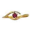 GOLD DEAL | 9ct (9K) old Elegant Ruby Wave Ring Size K