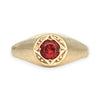 GOLD DEAL | 9ct (9K) Gold Vintage Ruby Halo Ring Size U