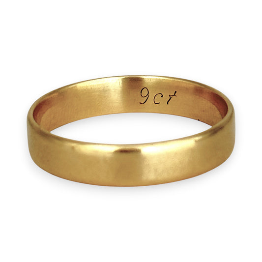 GOLD DEAL | 9ct (9K) Gold 4.4mm Minimalist Flat Band Ring Size T