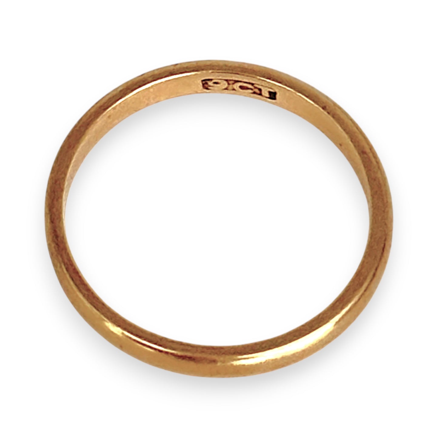 GOLD DEAL | 9ct (9K) Gold 2.9mm Minimalist Slim Plain Band Ring Size P
