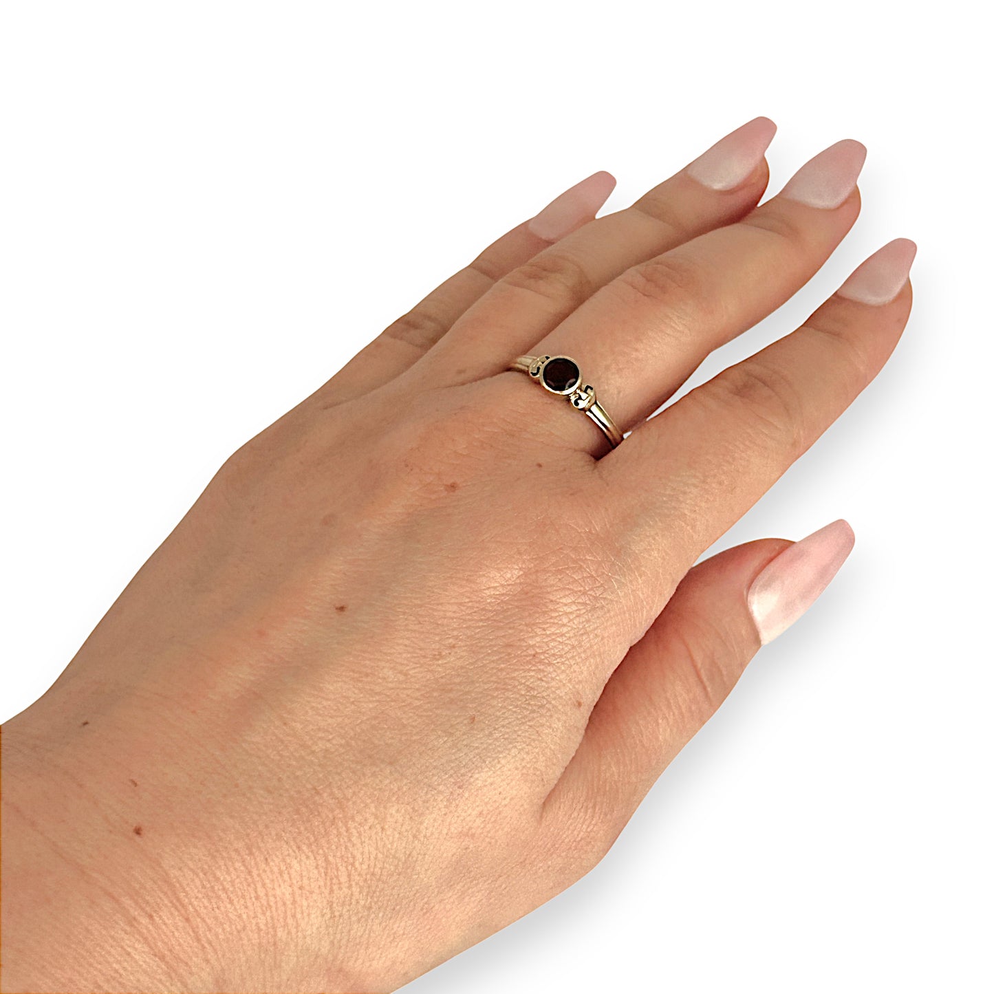 GOLD DEAL | 9ct (9K) Gold Timeless Garnet Halo Ring Size R