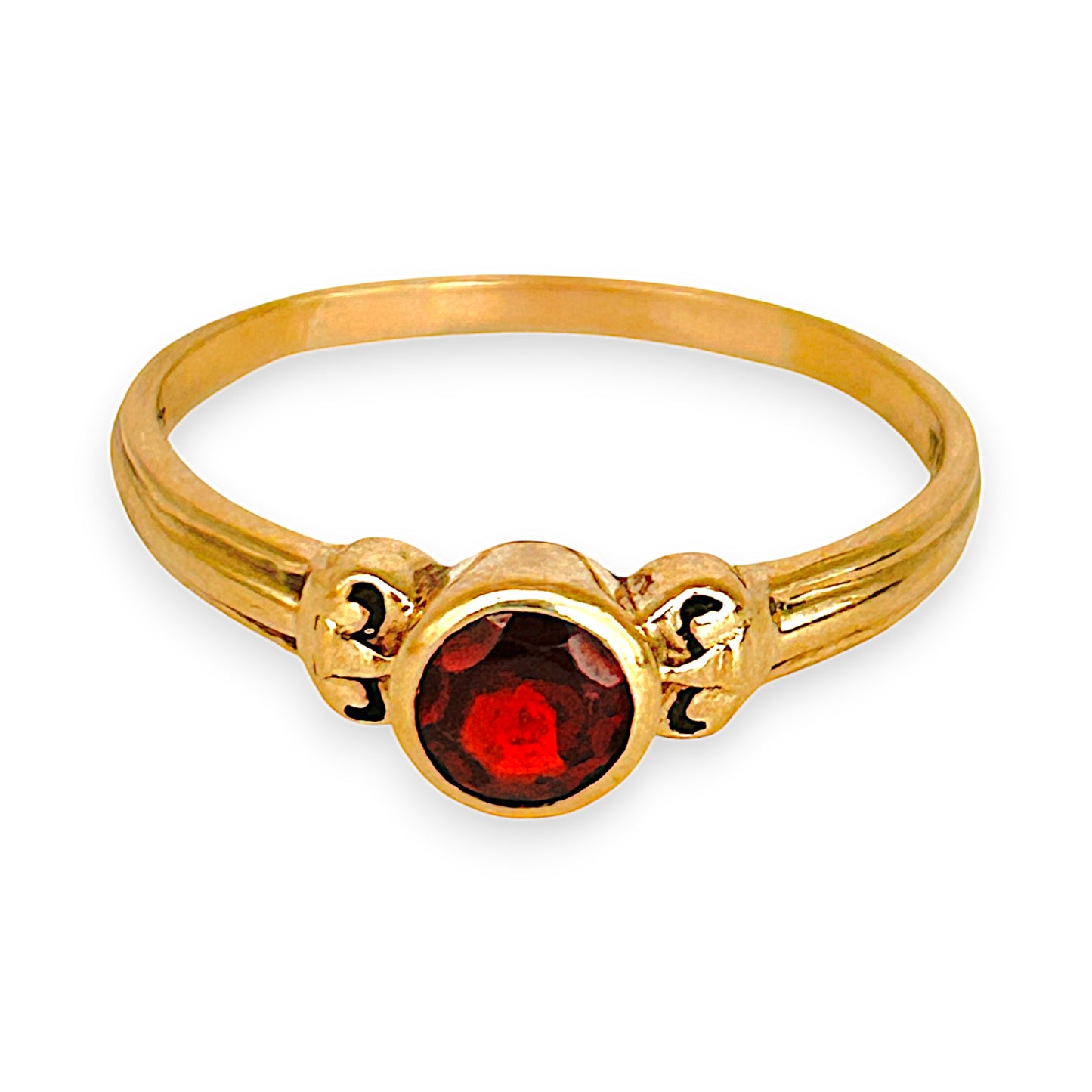 GOLD DEAL | 9ct (9K) Gold Timeless Garnet Halo Ring Size R
