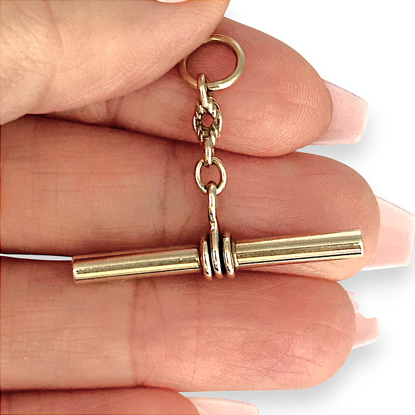 GOLD DEAL | 9ct (9K) Gold Vintage Solid T Bar Pendant