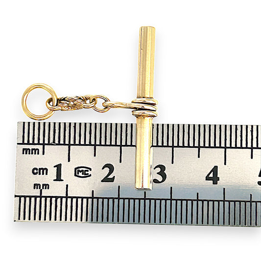 GOLD DEAL | 9ct (9K) Gold Vintage Solid T Bar Pendant