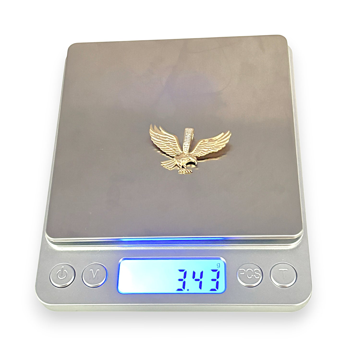 GOLD DEAL | 9ct Gold Eagle Pendant with a pair of Diamonds